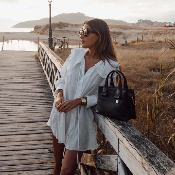 Zara Oversized Peter Pan Collar Blouse 